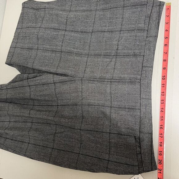 Catherines Gray Plaid Straight Leg Pants 2XWP Petite Plus Size NWT Career Office - Picture 10 of 11